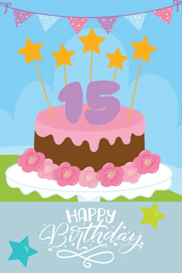 15th bithday card