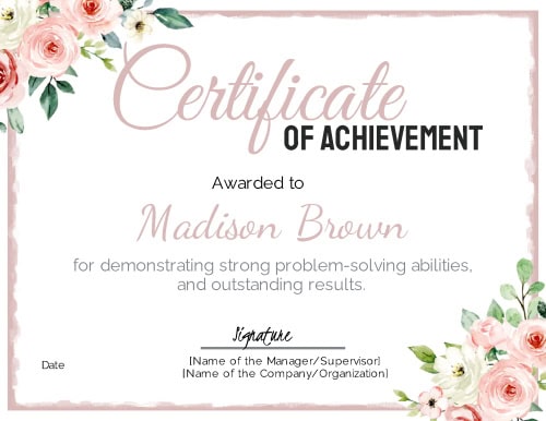 Certificate 24 Personalized Templates Certificate 24 Personalized Templates