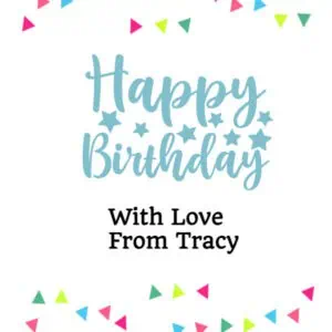 Simple card with birthday greetings
