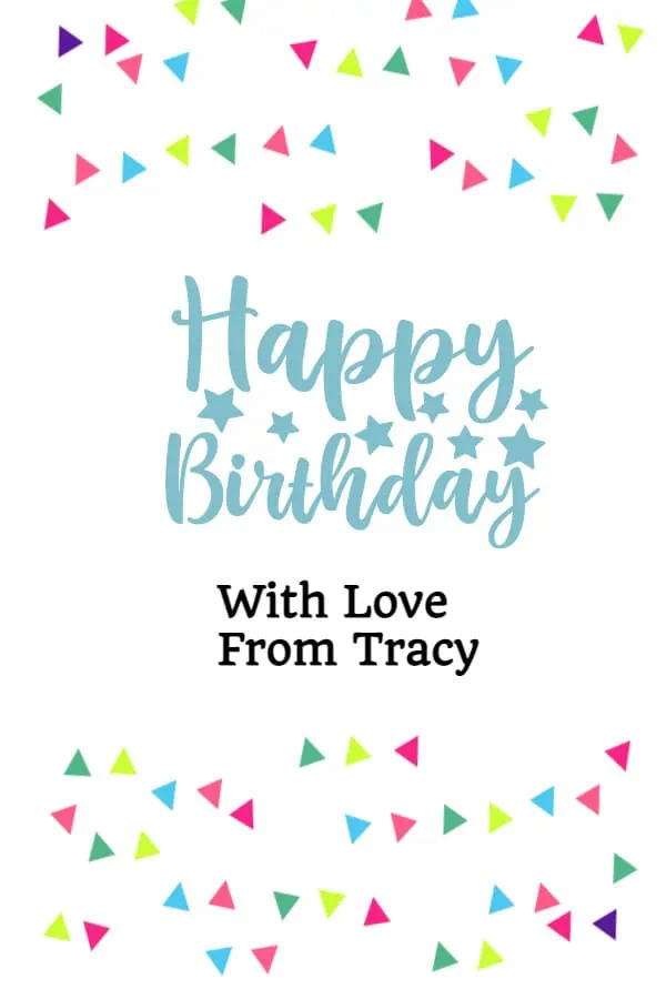 Simple card with birthday greetings