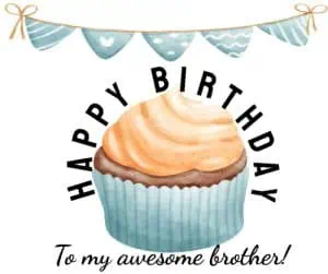 Cute cupcake with a cute banner