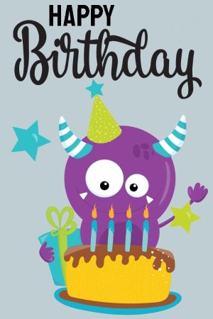 Cute monster card