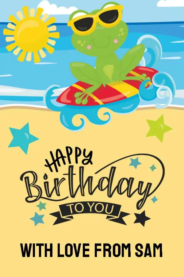 Cute frog card
