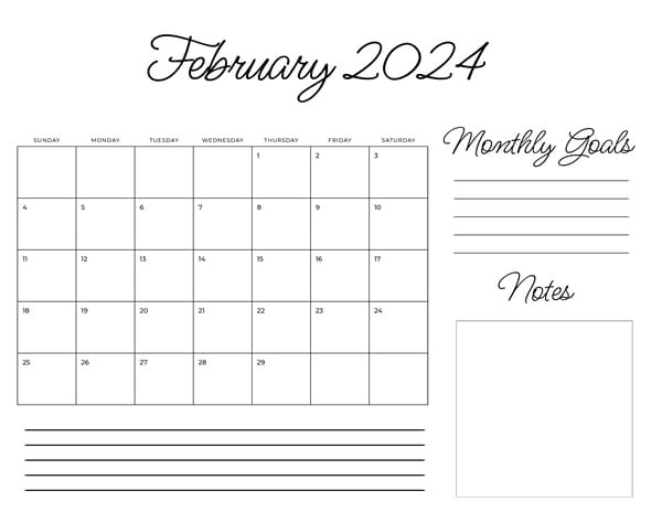 Planner - February 2024 - Personalized Templates