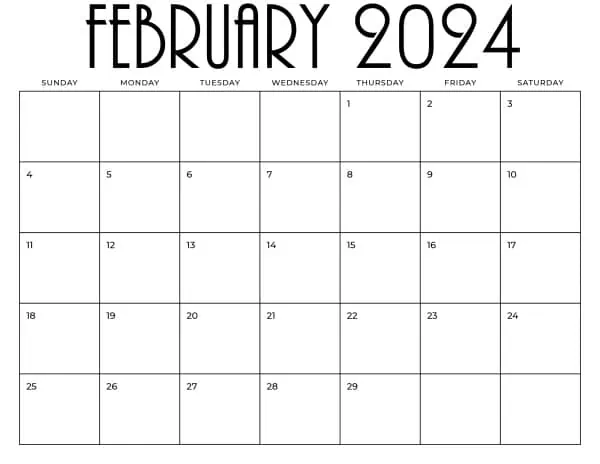 Blank Calendar