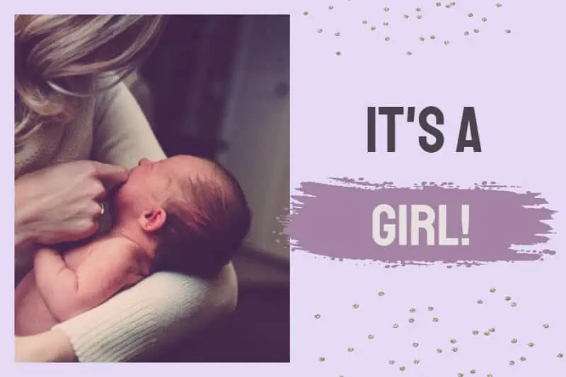 landscape with your photo and text that reads "Its a girl"