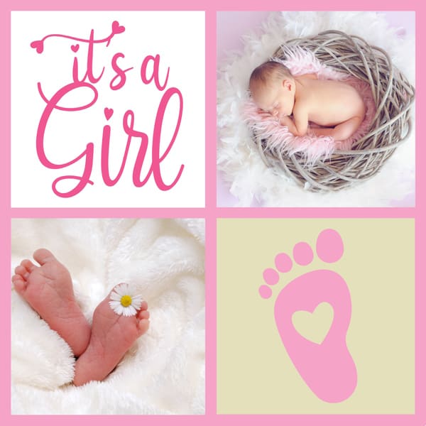 Its a Girl - 4 - Personalized Templates