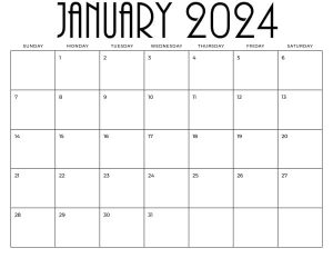 Blank Calendar