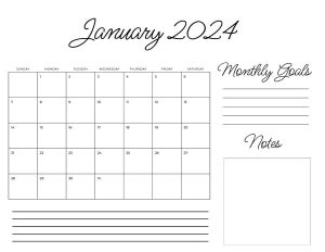 January 2024 Planner