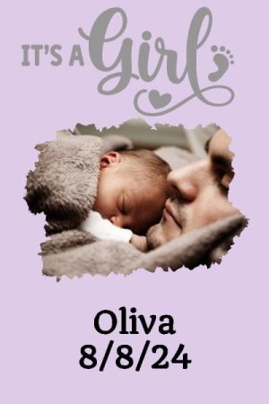 Its a girl announcement with a photo